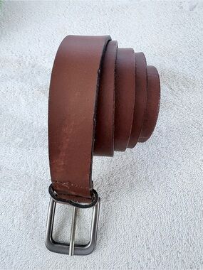 TIMBERLAND Brown Genuine Leather Men's Belt Durable Everyday Style Plus SZ 46